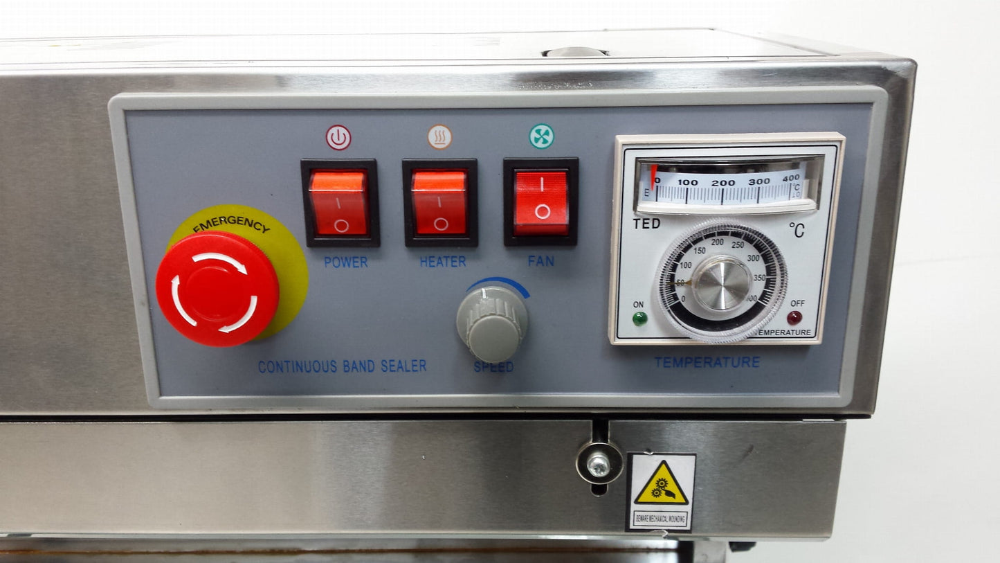 Vertical Constant Temperature Sealer with Conveyor DBF 900 WL